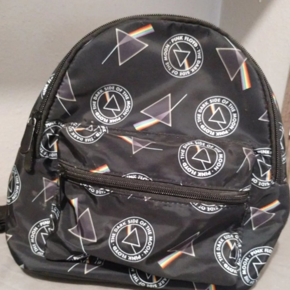 PINK FLOYD Small Black Backpack Bag Dark side of the Moon Officially licensed.